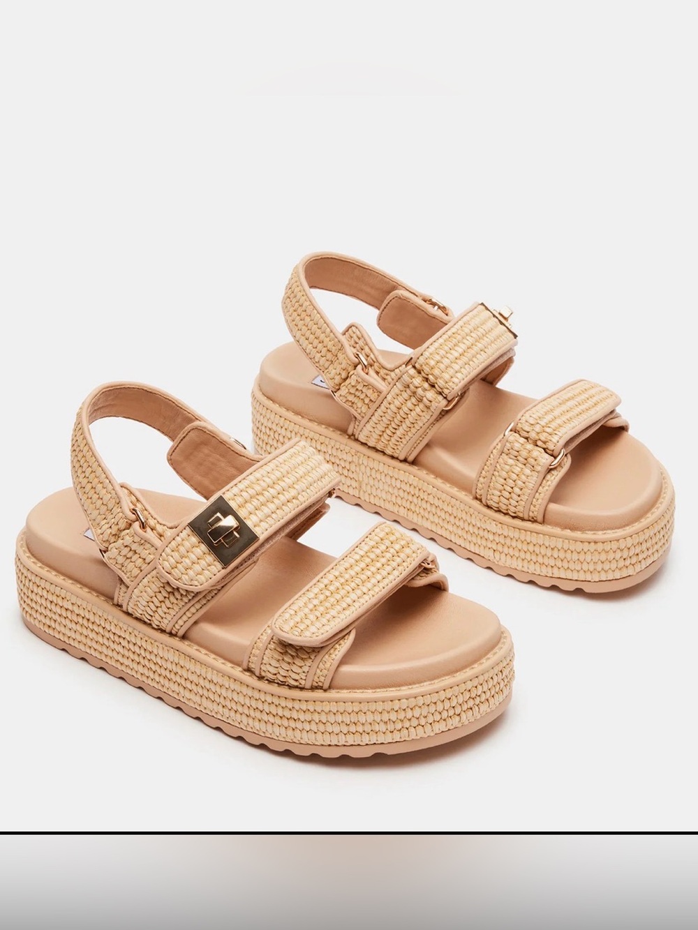 Steve Madden BIGMONA Woven Platform Sandals